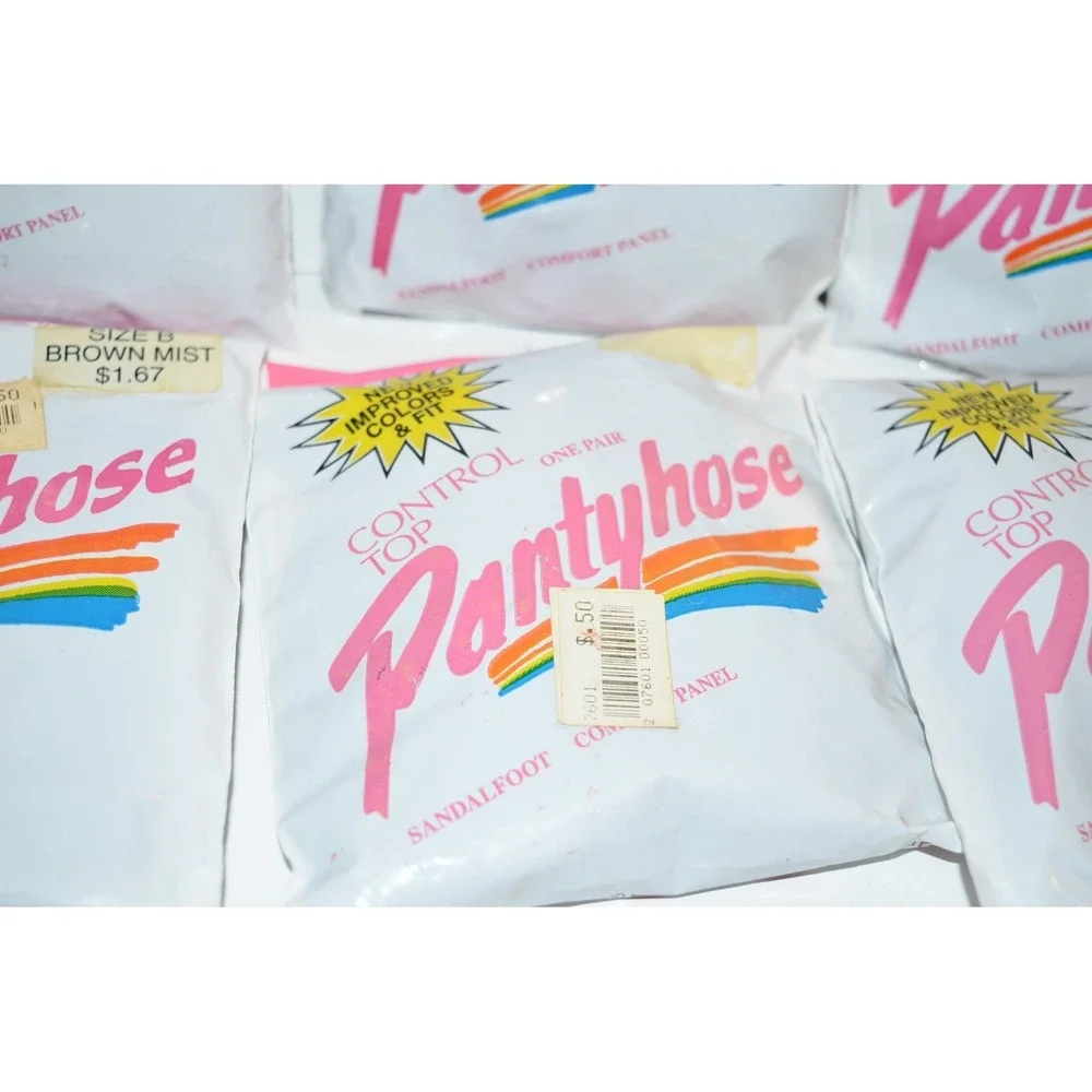 Vtg Kmart Pantyhose‎ Panty Hose Lot Sz B Brown Mist packages props 80's 90's Y2K